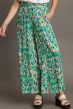 Umgee Full Size Mixed Print High Waist Wide Leg Pants Plus Size - Trendsi - Flyclothing LLC