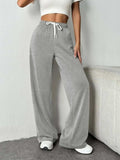 Drawstring Wide Leg Pants with Pockets - Trendsi - Flyclothing LLC