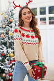 Angel Wings Graphic Round Neck Long Sleeve Sweater - Trendsi - Flyclothing LLC