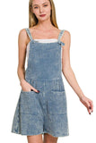 Zenana Woven Double Gauze Acid Washed Romper - Trendsi - Flyclothing LLC