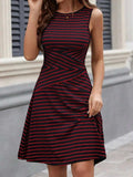 Round Neck Sleeveless Dress - Trendsi - Flyclothing LLC