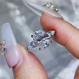 3 Carat Moissanite 925 Sterling Silver Ring - Trendsi - Flyclothing LLC