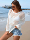 Openwork Dropped Shoulder Cover Up - Trendsi - Flyclothing LLC