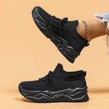 Round Toe Platform Athletic - Trendsi - Flyclothing LLC