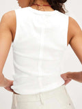 Solid V-Neck Tank - Trendsi - Flyclothing LLC