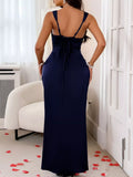 Wide Strap Satin Maxi Dress - Trendsi - Flyclothing LLC