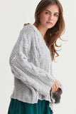 HYFVE Cable Knit V-Neck Sweater - Trendsi - Flyclothing LLC