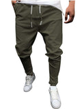 Men's Plus Size Drawstring Cropped Slim Pants - Trendsi - Flyclothing LLC