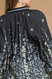 Umgee Full Size Floral Vine Print Blouse with Balloon Sleeves Plus Size - Trendsi - Flyclothing LLC