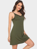 Scoop Neck Spaghetti Strap Lounge Dress - Trendsi - Flyclothing LLC