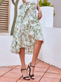 Printed Ruffled Midi Skirt - Trendsi - Flyclothing LLC