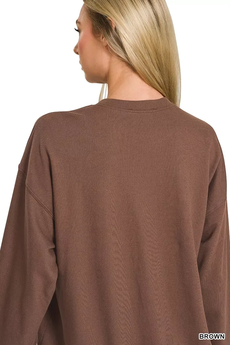 Zenana French Terry American Flag Pullover - Trendsi - Flyclothing LLC