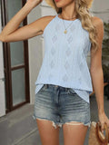 Openwork Grecian Neck Tank - Trendsi - Flyclothing LLC