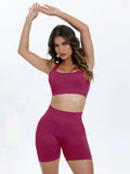 Scoop Neck Wide Strap Top and Shorts Active Set - Trendsi - Flyclothing LLC
