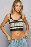 POL Floral Embroidered Cropped Crochet Cami with Scalloped Hem - Trendsi - Flyclothing LLC