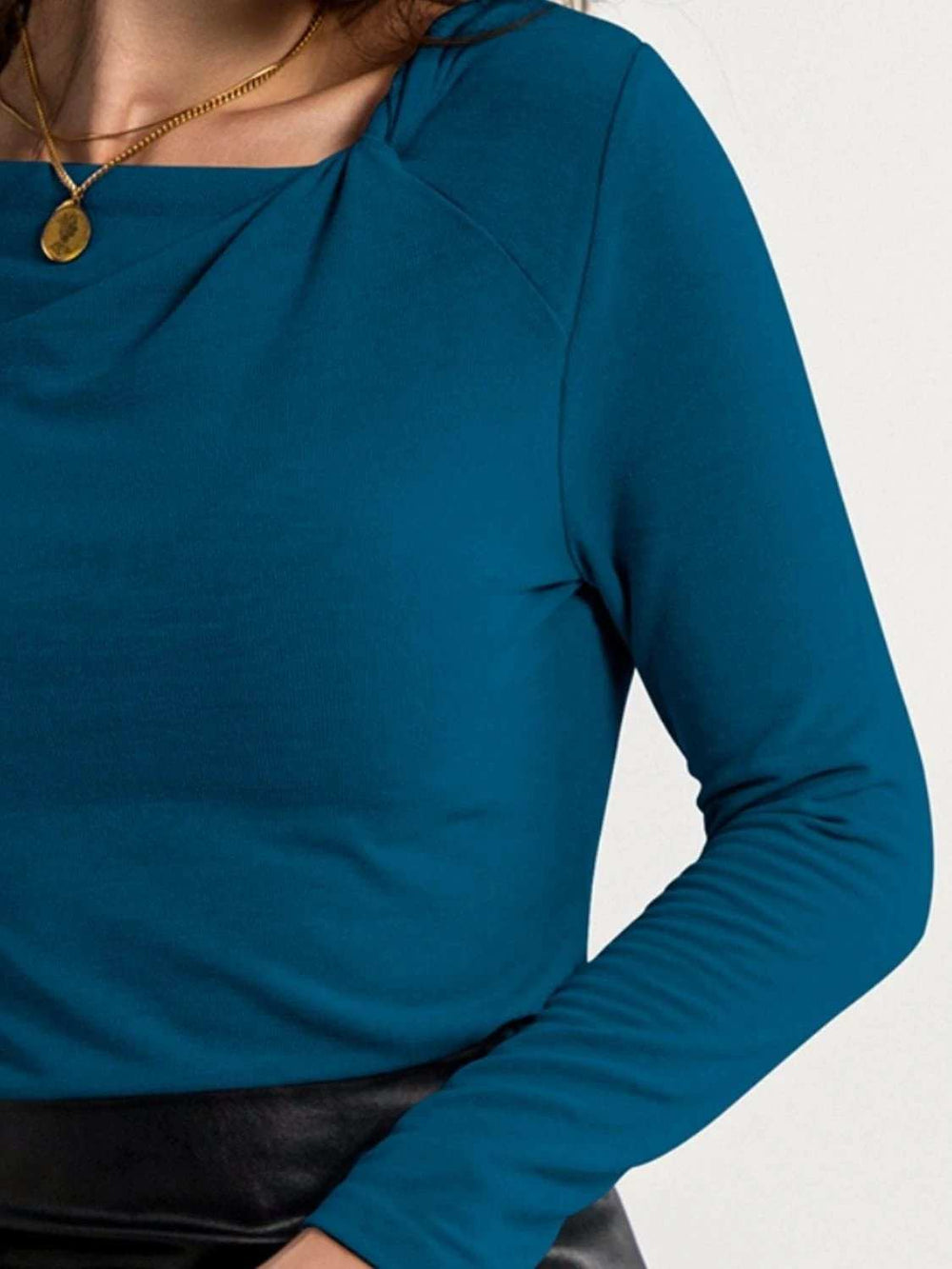 Twisted Long Sleeve T-Shirt - Trendsi - Flyclothing LLC