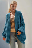 Double Take Full Size Open Front Long Sleeve Cardigan - Trendsi - Flyclothing LLC