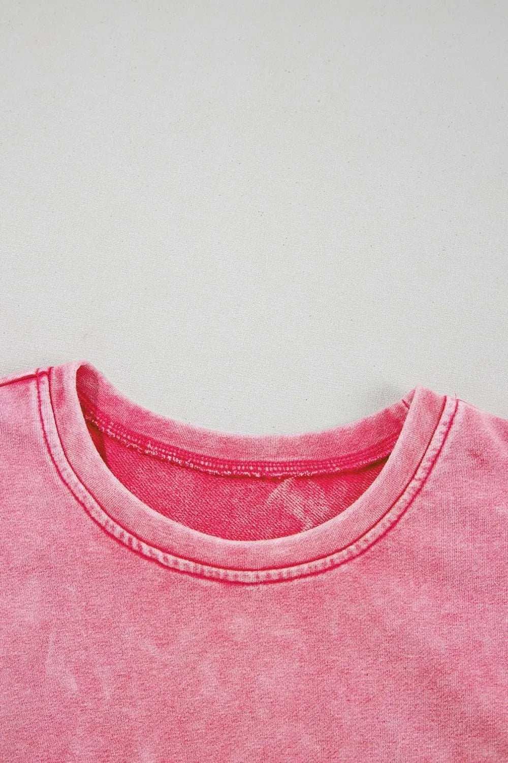 Mineral Wash Raw Edge Ruffle Mini Dress - Trendsi - Flyclothing LLC