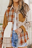 Plaid Button Up Long Sleeve Shacket - Trendsi - Flyclothing LLC