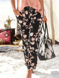 Drawstring Flower Pants with Pockets - Trendsi - Flyclothing LLC