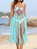 Fringe Spaghetti Strap Cover-Up - Trendsi - Flyclothing LLC