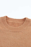 Color Block Round Neck Dropped Shoulder Sweater - Trendsi - Flyclothing LLC