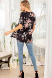 Heimish Full Size Crisscross Neck Floral Babydoll Top Plus Size - Trendsi - Flyclothing LLC