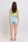Judy Blue Full Size 2 Button Denim Shorts with Pockets Plus Size - Trendsi - Flyclothing LLC