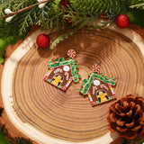 Christmas Gingerbread House Dangle Earrings - Trendsi - Flyclothing LLC