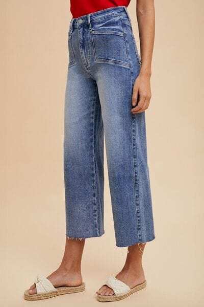 Annie Wear High Rise Wide Leg Jeans - Trendsi - Flyclothing LLC