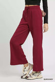 Umgee Cable Knit Textured Wide Leg Pants - Trendsi - Flyclothing LLC