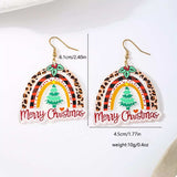 Christmas Rainbow Dangle Earrings - Trendsi - Flyclothing LLC