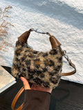 Fuzzy Polyester Mini Handbag with Zipper - Trendsi - Flyclothing LLC