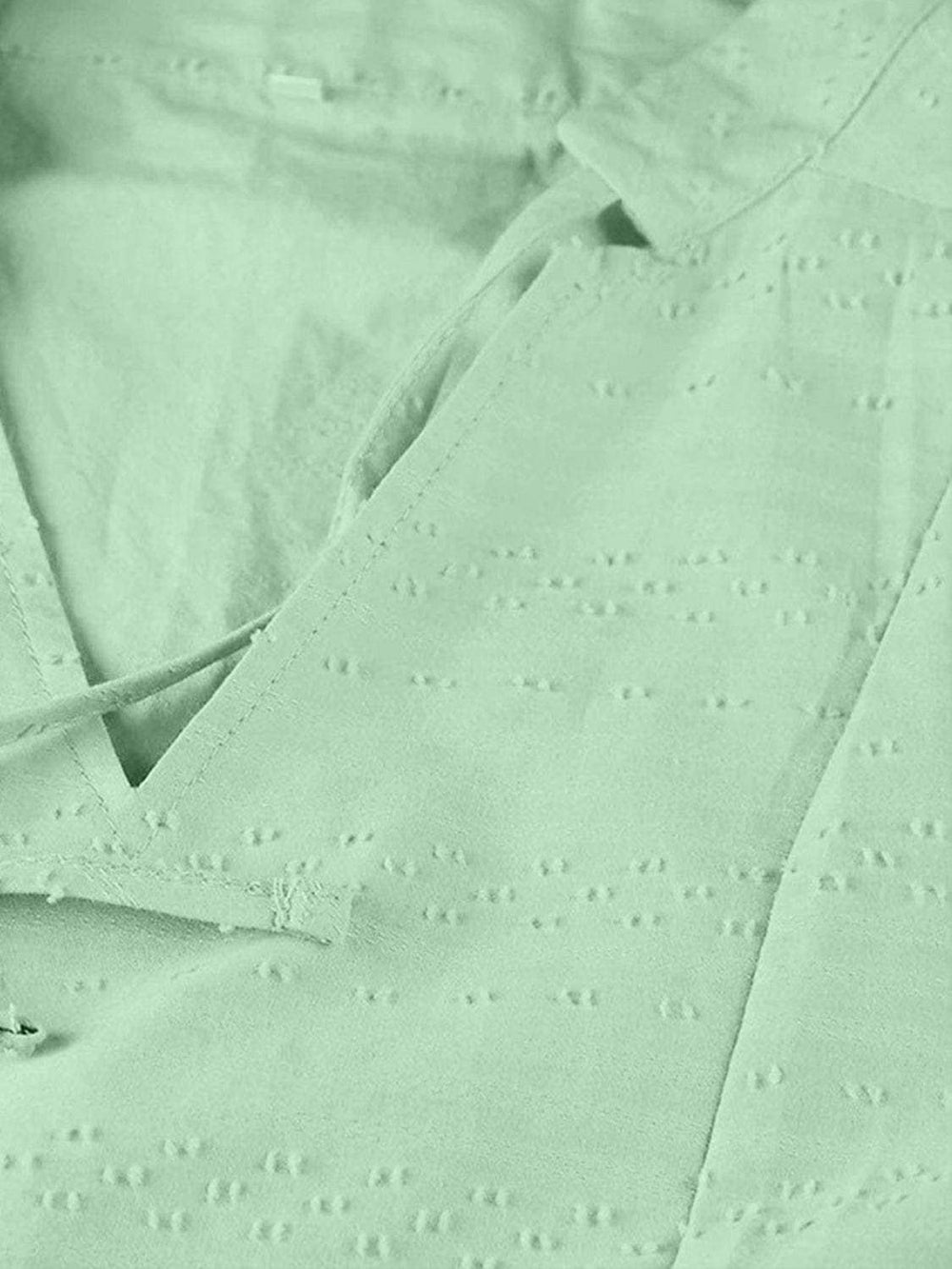 Full Size Tied Three-Quarter Sleeve Mini Dress - Trendsi - Flyclothing LLC