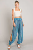 Cotton Bleu by Nu Label Striped Smocked Cover Up Pants - Trendsi - Flyclothing LLC