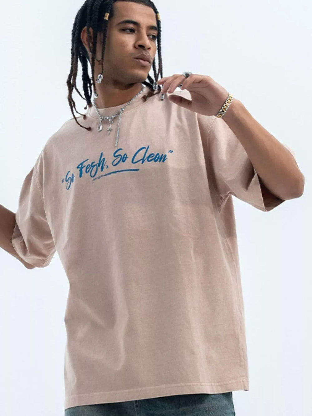 Men's Washed Graphic Oversized T-Shirt - Trendsi - Flyclothing LLC