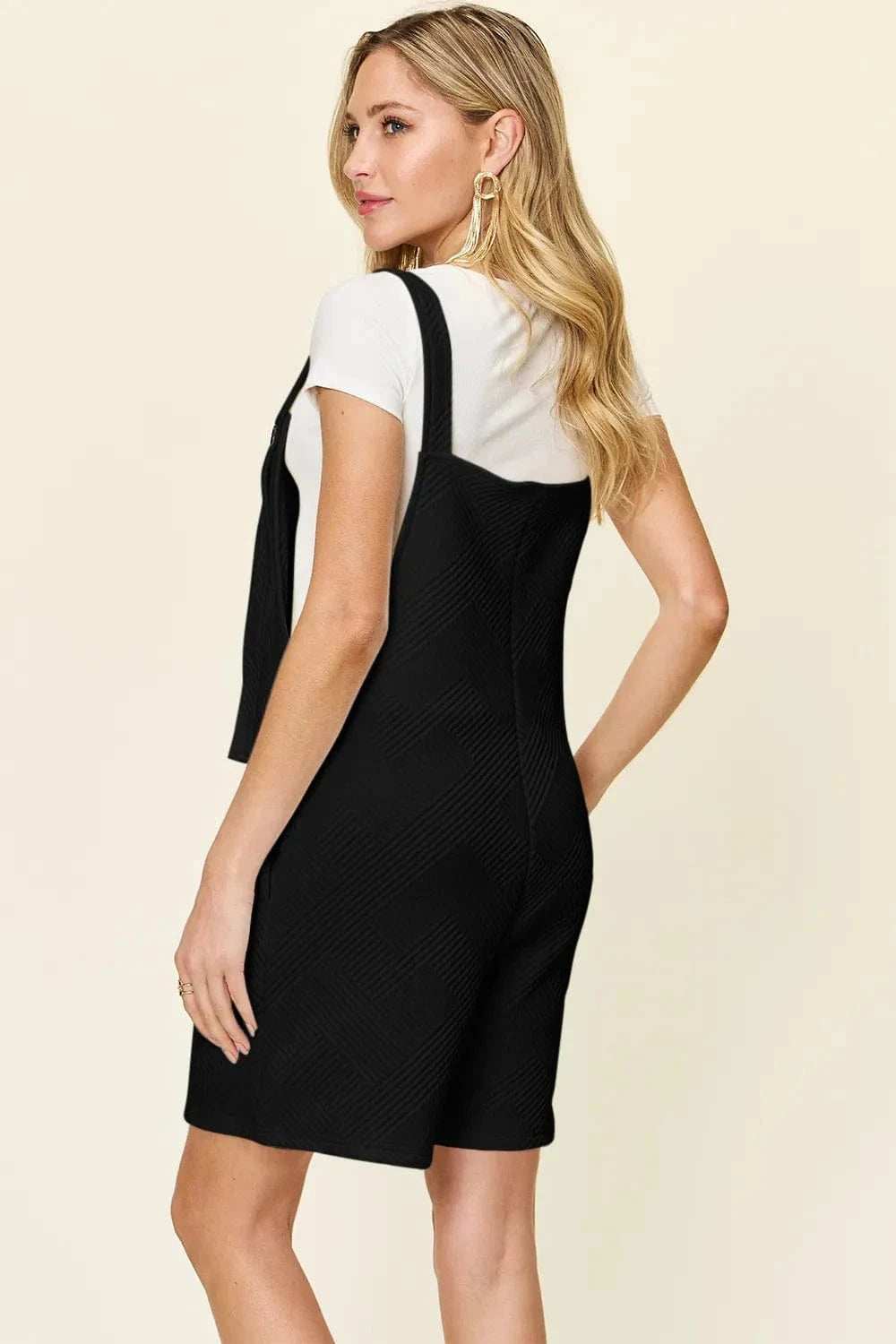 Double Take Full Size Texture Sleeveless Romper - Trendsi - Flyclothing LLC