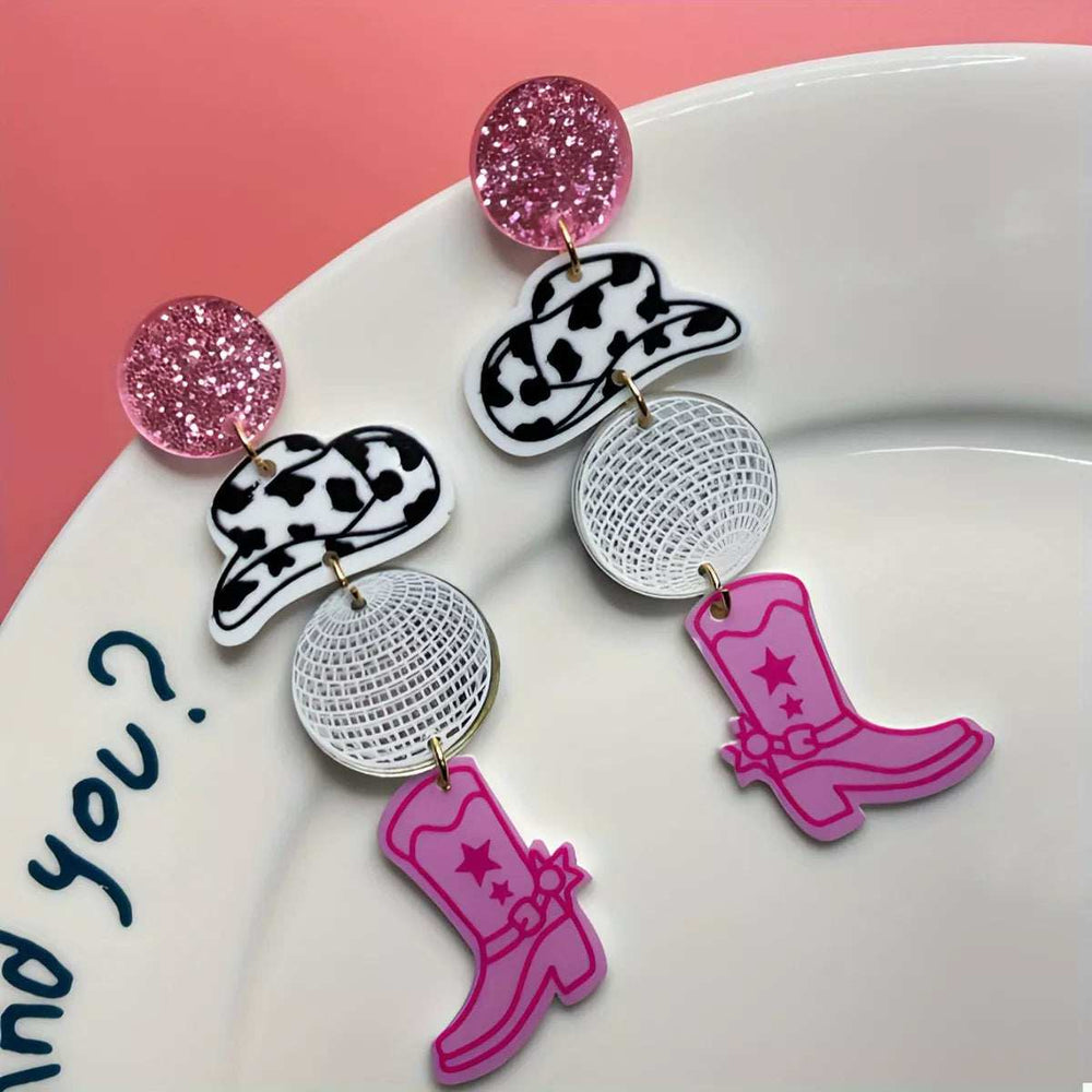 Cowgirl Boots Dangle Earrings - Trendsi - Flyclothing LLC