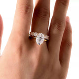 4.5 Carat Moissanite 925 Sterling Silver 2 Piece Ring - Trendsi - Flyclothing LLC