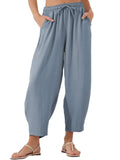 Full Size Drawstring Cropped Jogger Pants Plus Size - Trendsi - Flyclothing LLC