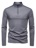 Men's Sun Protection Long Sleeve Half-Zip T-Shirt - Trendsi - Flyclothing LLC