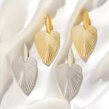 Alloy Textured Earrings - Trendsi - Flyclothing LLC