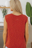 Side Slit Round Neck Sweater Vest - Trendsi - Flyclothing LLC