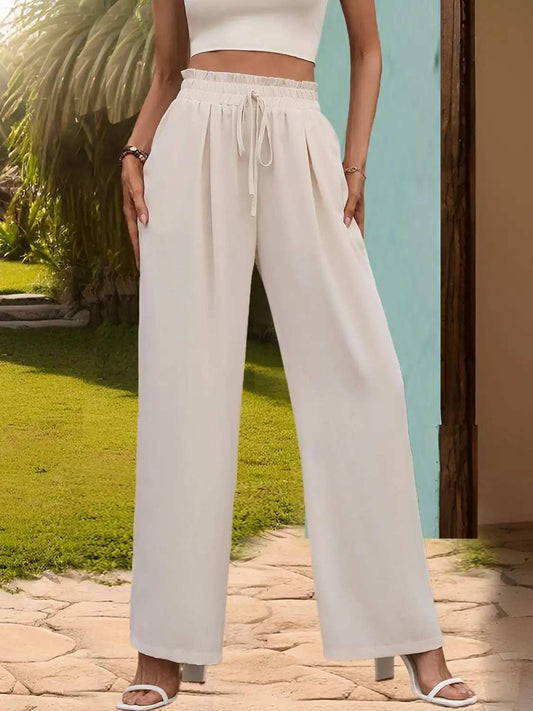 Tied Wide Leg Pants - Trendsi - Flyclothing LLC