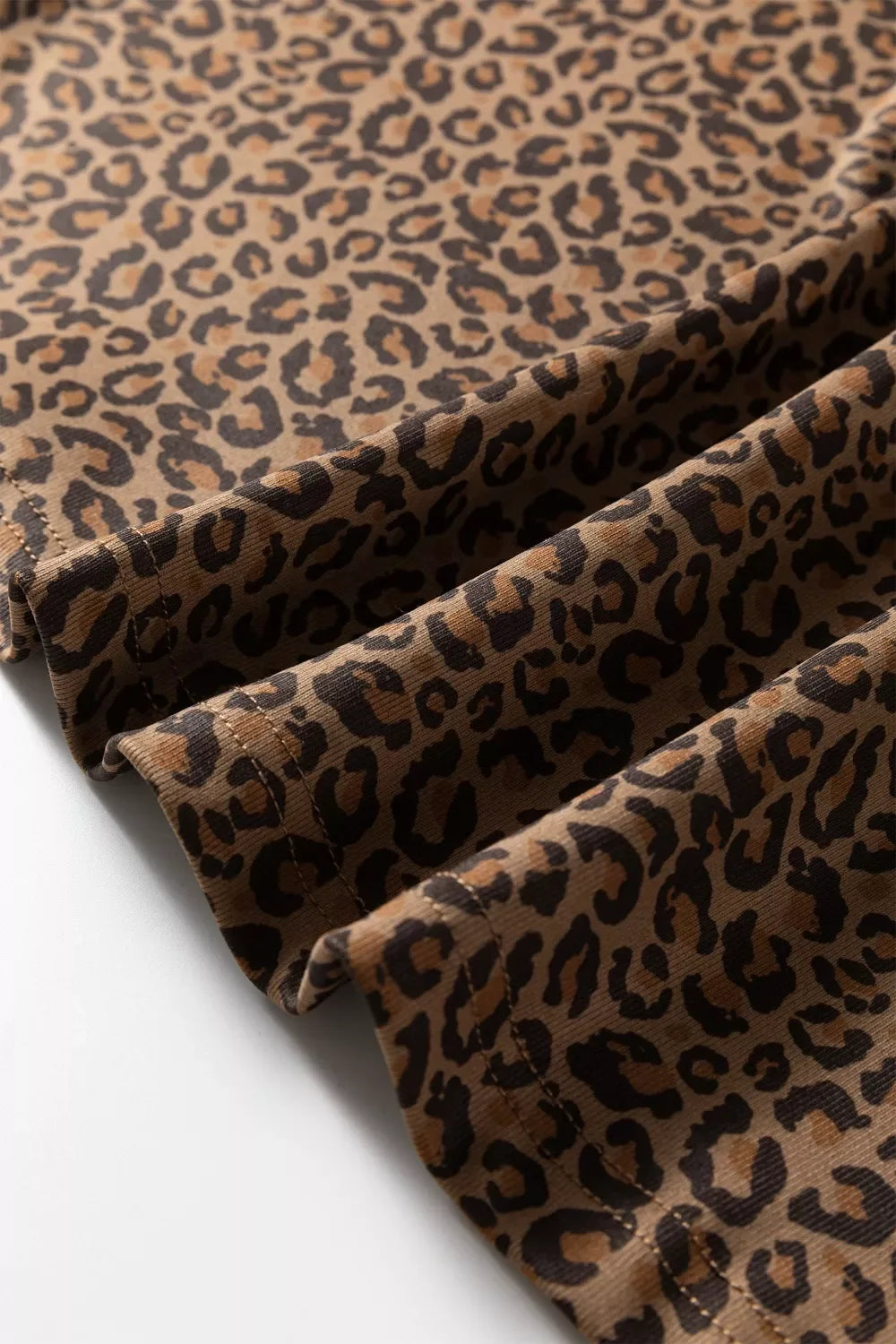 Fierce Leopard Crew Neck T Shirt - Trendsi - Flyclothing LLC