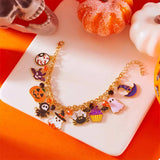 18K Gold-Plated Halloween Charm Bracelet - Trendsi - Flyclothing LLC