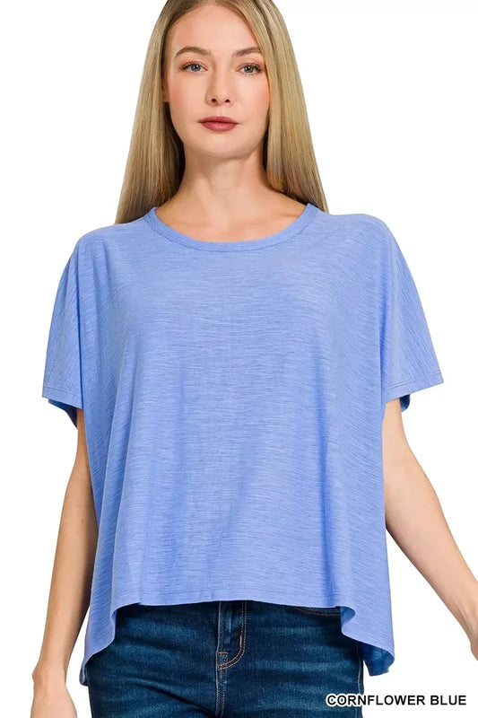 Zenana Round Neck Short Sleeve T-Shirt - Trendsi - Flyclothing LLC