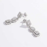 925 Sterling Silver Inlaid Zircon Earrings - Trendsi - Flyclothing LLC