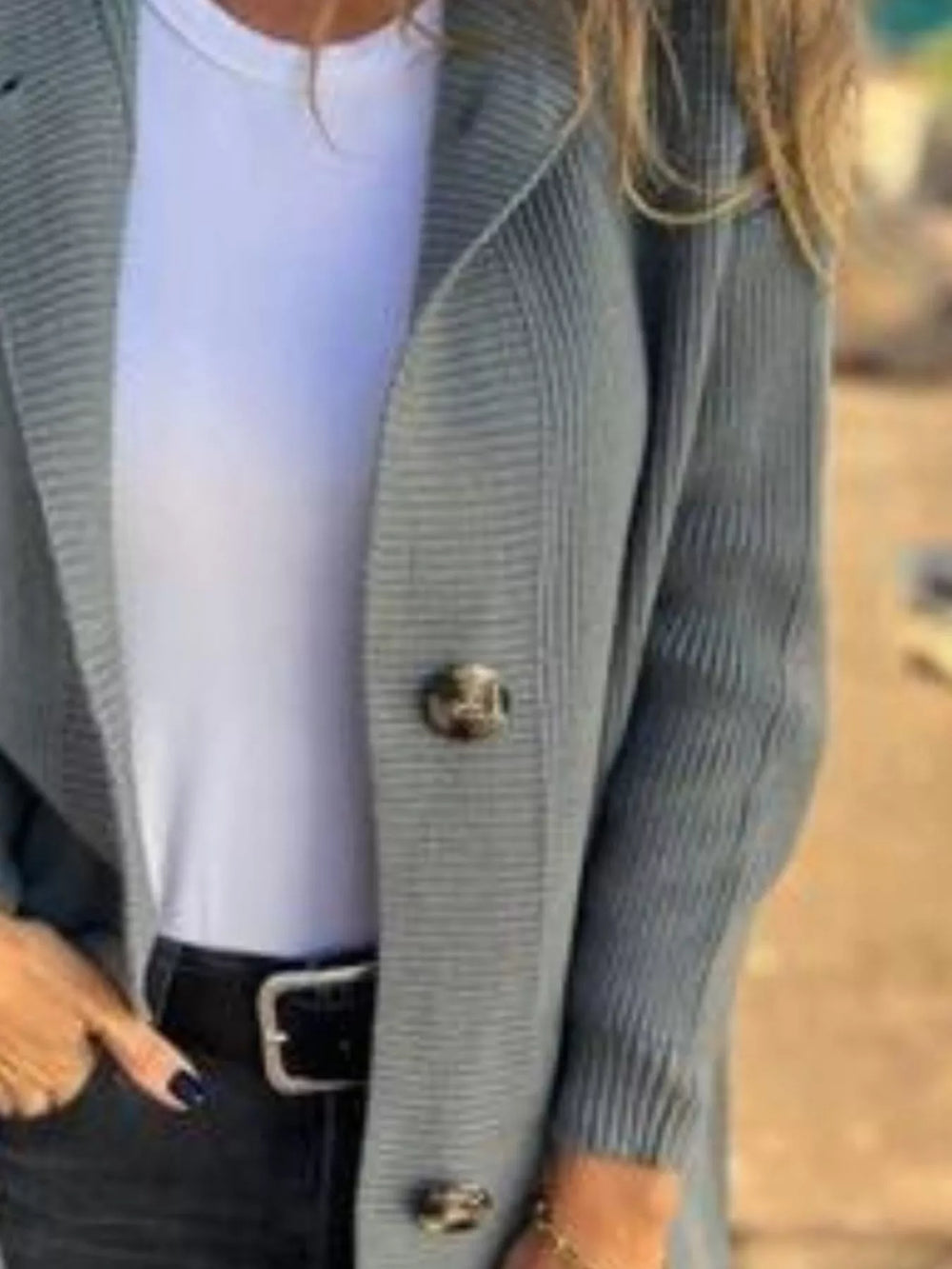 Full Size Button-Down Hooded Cardigan Plus Size - Trendsi - Flyclothing LLC