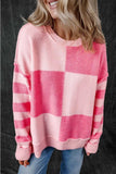 Exposed Seam Round Neck Sweater - Trendsi - Flyclothing LLC